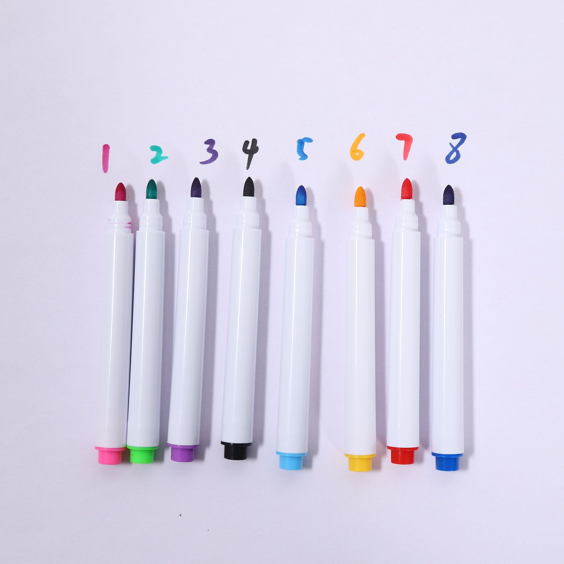 Factory wholesale black color whiteboard pen creative with brush water-based environmental protection small erasable pen advertising LOGO lettering