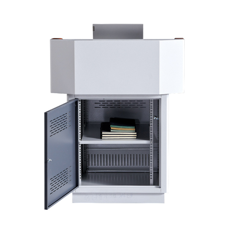 Multimedia Podium School Classroom Central Control Podium Conference Room Training Room Simple Removable Steel and Wood Small Podium