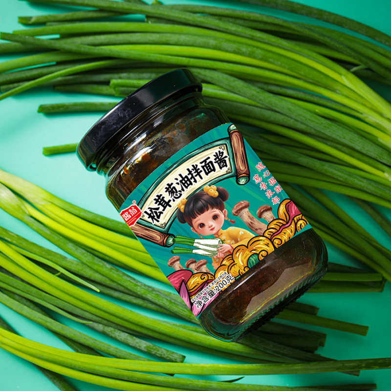 Hot Selling Matsutake Scallion Oil Noodle Sauce Household Seasoning Matsutake Scallion Oil Sauce Fried Noodle Sauce Wholesale Delivery