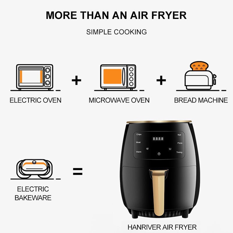 Air Fryer Fully Automatic Intelligent Multi-Functional Household Large-Capacity Electric Fryer Wholesale Touch Airfryer