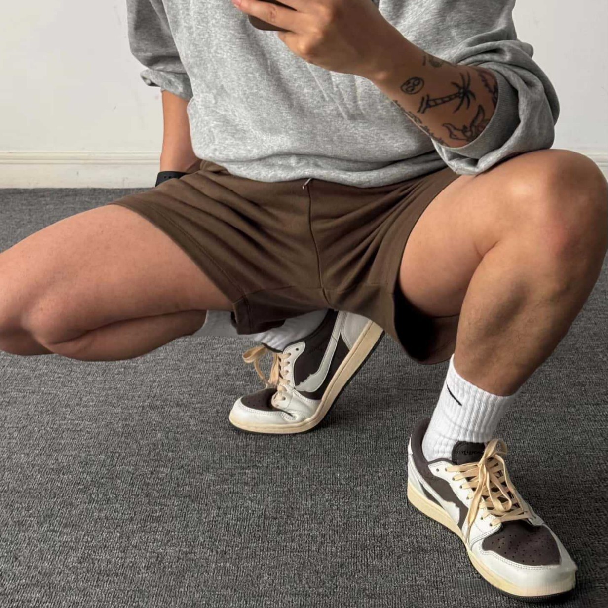 Putian Shoes Pure Original Joe 1 Women's Shoes Lightning Barbed Black Mocha Black Warrior Men's Shoes Couple Sports Shoes Cross-Border Direct Supply