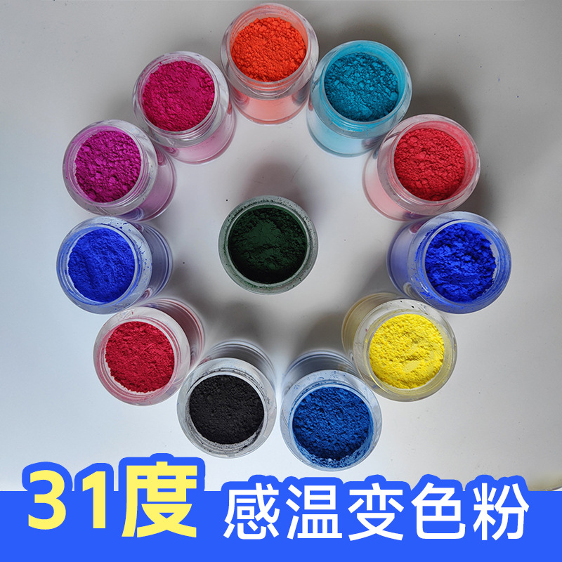 порошок, меняющий цвет при 31 градусе, термочувствительный, силиконовый процесс, пигмент, изменяющий цвет, термочувствительный материал