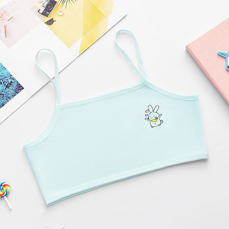 Girls' Intimates, Primary School Students' Development Period, 7 to 15 Years Old, Kidsren's First Stage Wearing Camisole Girl's Bra