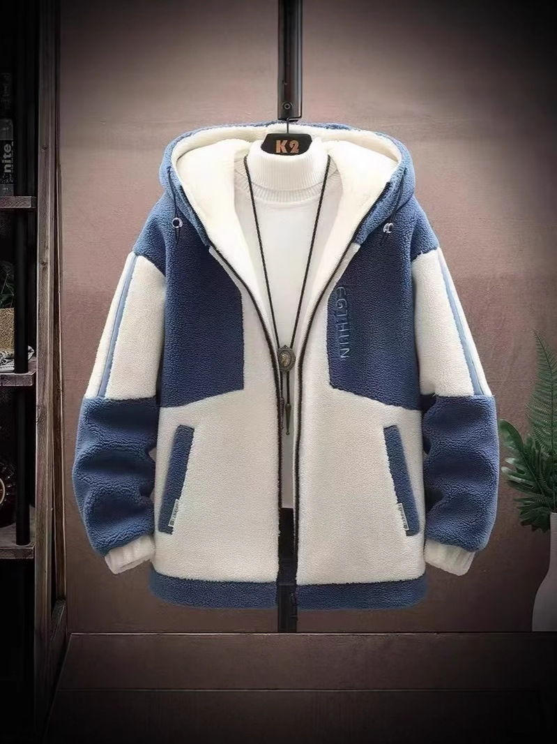 2024 lambskin coat men's autumn and winter loose padded jacket 150.00kg can also wear clothes