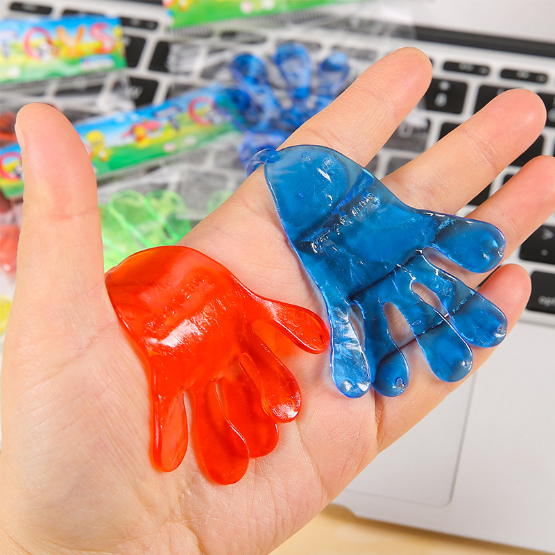 Childhood Nostalgia Elastic Telescopic Sticky Palm to Vent Prank Toys Creative Sticky Wall Climbing Little Hands Wholesale
