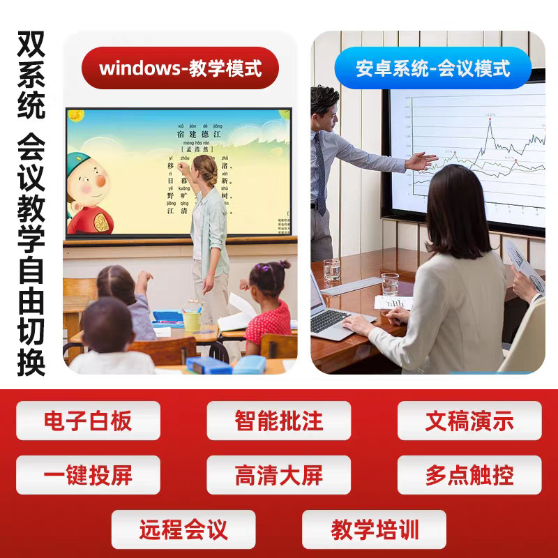 Huiwei Teaching Conference All-In-One Machine 65/75/85-Inch 4K Smart Tablet Seewo Whiteboard Mobile Touch Screen