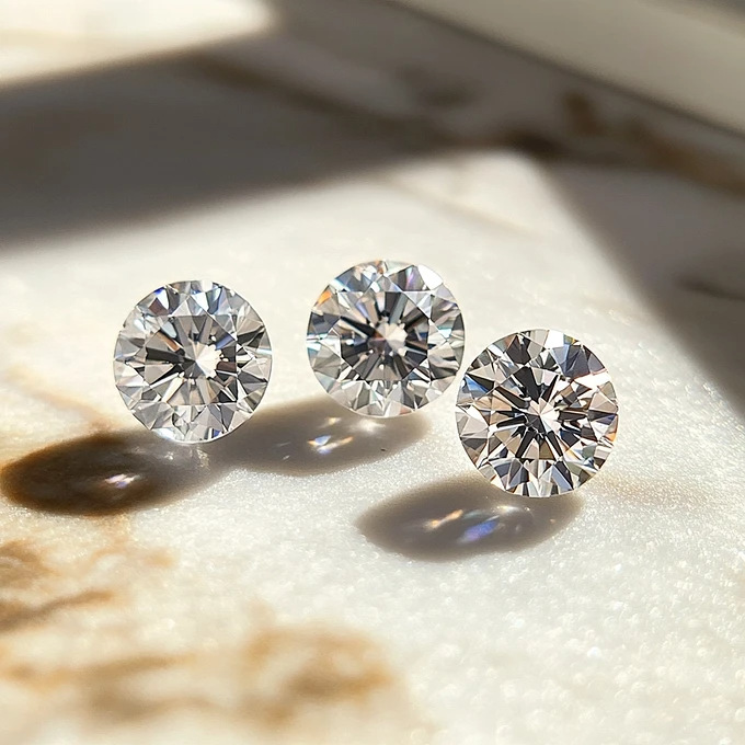 Natural Diamond Round High Fire Color and Clarity 18K Gold Platinum Ring Customized Gia Loose Diamond 0.5 Carat Diamond