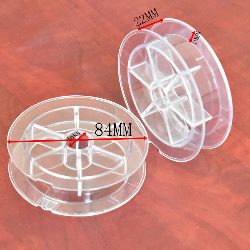 Factory hot sale 100 m plastic 1# fish reel genuine goods transparent PS material winding reel new single wave plate