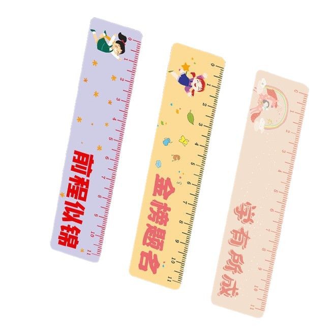 Custom Cartoon Celebrity Magnetic Book Sign Ruler Student Cute Inspirational Text Book Holder Magnetic Ruler Stationery Gift