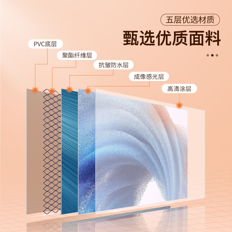 Portable Bracket Projection Curtain 100 Inch Home Mobile Picture Quality HD Bedroom Outdoor Office Projector Curtain