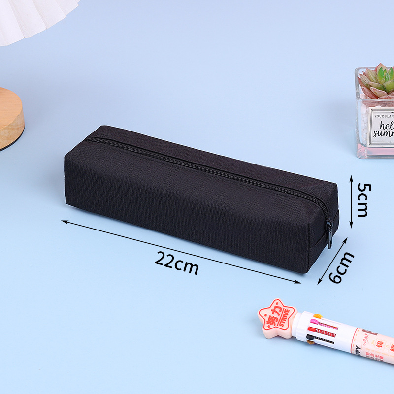 Simple Large-Capacity Pencil Bag for Boys and Girls, Stain-Resistant Pencil Box, Student Square Pencil Bag, Customized Promotional Pencil Box
