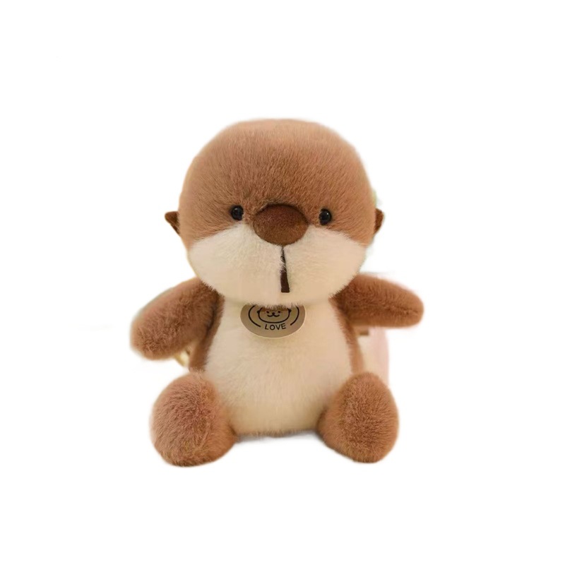New 8inch Mink Fur Brand Series Plush Toy Claw Machine Doll Arcade City Doll Bear Fur Foreign Trade