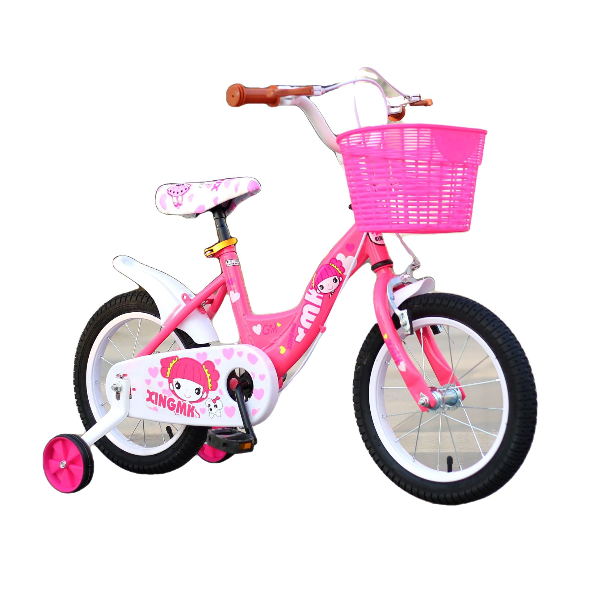Children's Bicycle Princess Bicycle 12-14- 16-18inch Kidsren's Bicycle 3-5-7-9 Years Old Girl Bicycle Wholesale