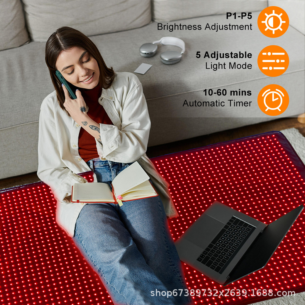 New Yoga Mat 1.8m Physiotherapy Red Light Plus Infrared Easy to Carry Yoga First