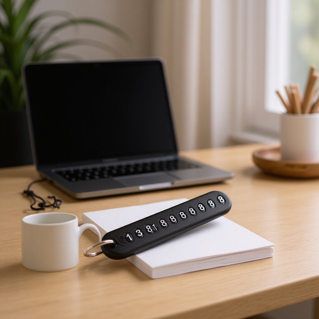 Антиутратная карта для ключей автомобиля временная парковочная карта DIY креативная цифровая антиутратная карта брелок для ключей автомобиля