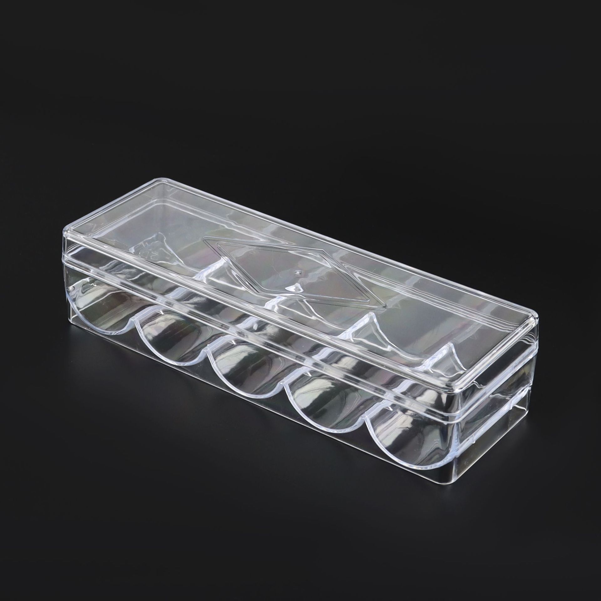 Can hold 100 chip box Texas Hold'em transparent card plate chip rack integral coin storage box