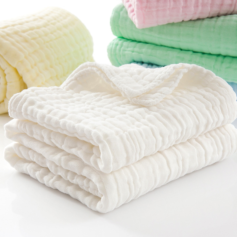 Newborn Baby Gauze Bath Towel 6 Layer Cotton Yarn Super Soft Absorbent Children's Cover Blanket Class A Cotton Thickened Children's Quilt Wholesale