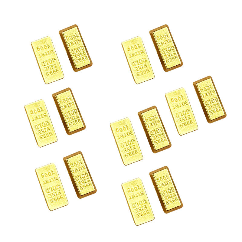 Factory direct transfer fortune small gold bar solid mini gold brick gold ingot ornaments opening housewarming gifts