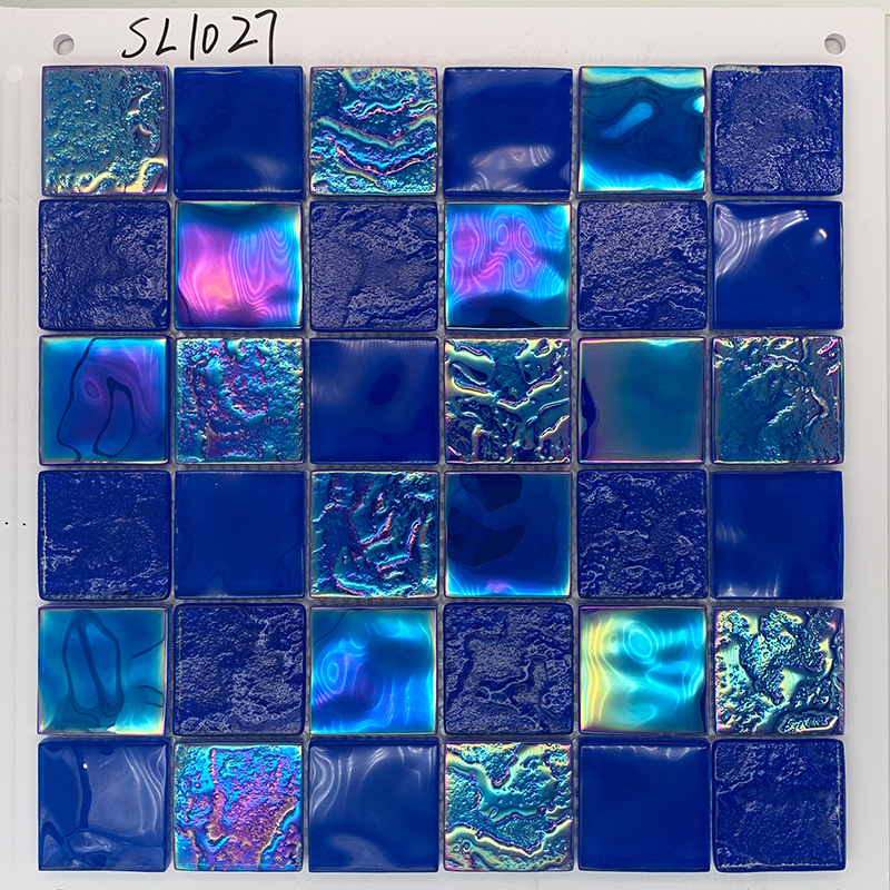 Multi-Specification Crystal Glass Series Mosaic Tiles Swimming Pool Hotel Pool Villa Landscape Pool Fish Pond Waterproof