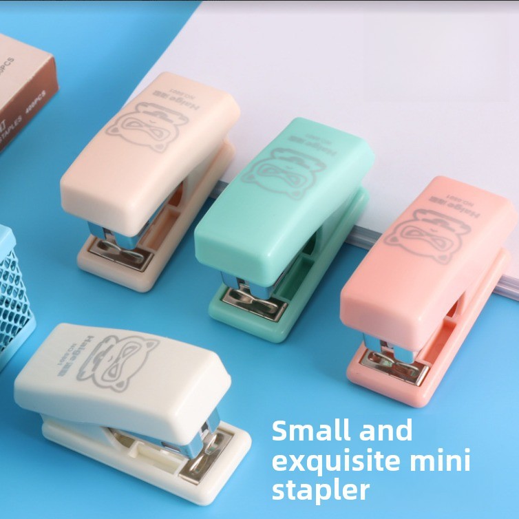 Direct supply cartoon nail book appliance cute mini set stapler small multi-style stapler wholesale for students
