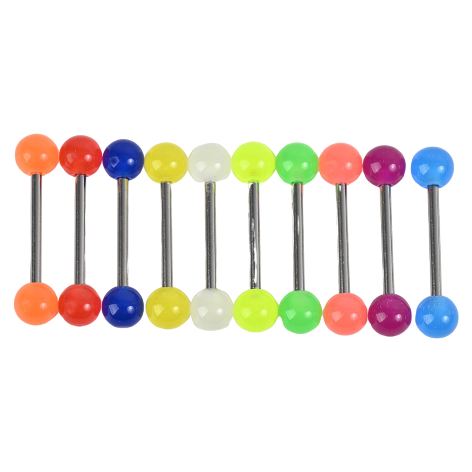 Cross-Border Acrylic Luminous Tongue Nail European and American Trendy Hip-Hop Personality Sexy Breast Nail Tongue Ring Lip Nail Piercing Jewelry