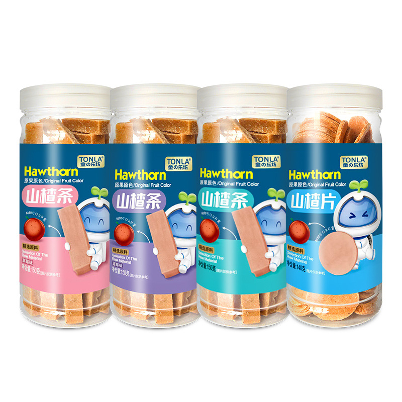 (September New Arrivals) Tonglefang Hawthorn Strips Hawthorn Slices Children's Snacks Fruit Strips Strawberry Blueberry Hawthorn Sticks