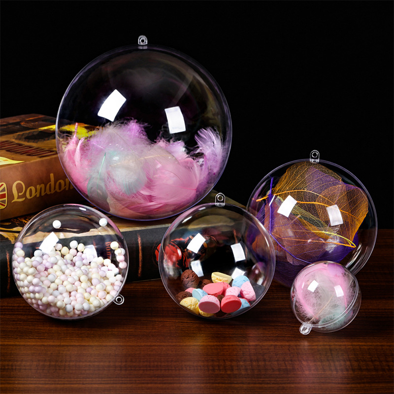 Оптовая продажа рождественских шаров ps прозрачные акриловые шары для декорации