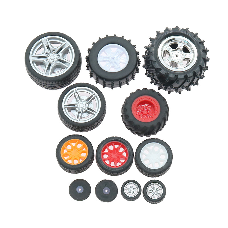 Rubber Wheels, Micro Multi-Specification Tires, Toy Car Wheels, Assembled Model Robot Car
