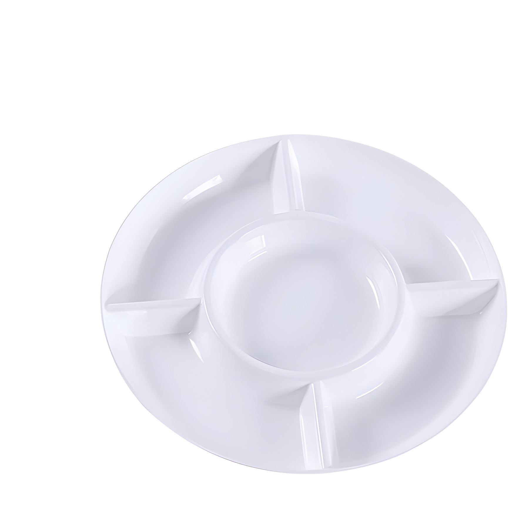 Plastic split snack plate food grade round five-grid melon seeds nut snack plate wholesale annual dried fruit plate