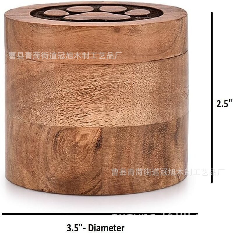 Vintage Wooden Pet Curns Tree of Life Pet Funeral Supplies Cat and Dog Commemorative Box Hair Collection Box