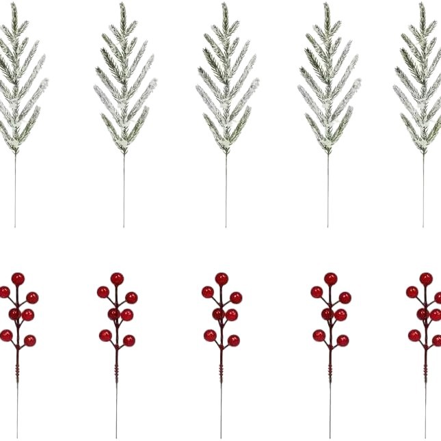 Cross-Border Export Christmas Artificial with Snowflake Series Christmas Indoor Decorations Handmade DIY Flower Arrangement Accessories