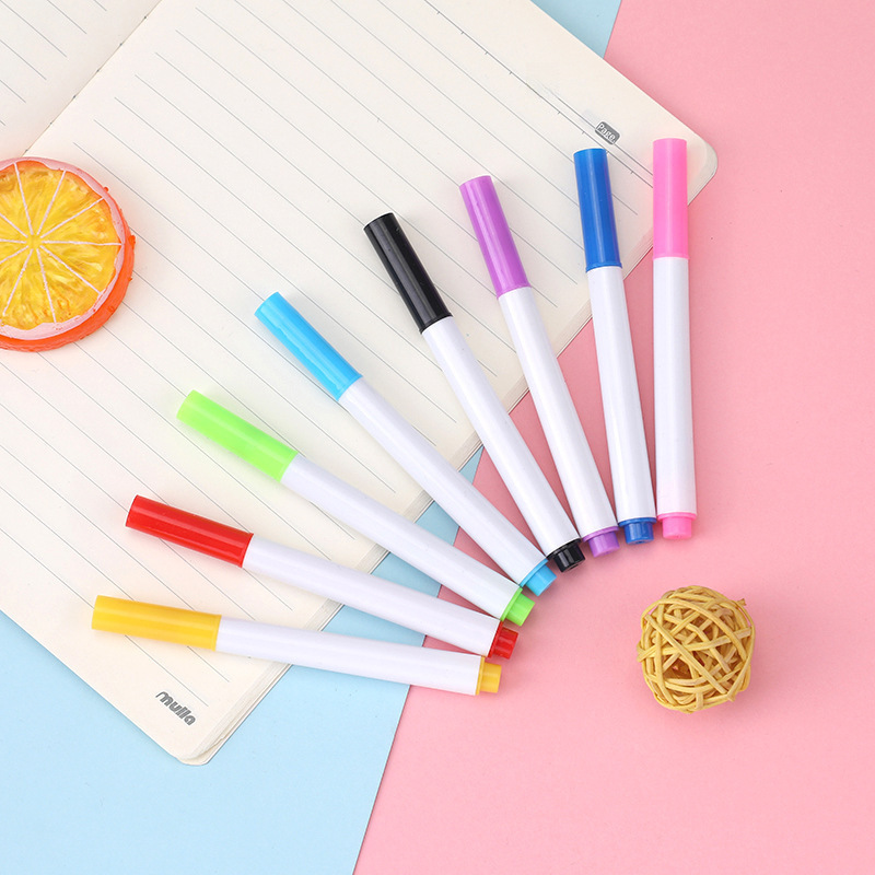 Water-based erasable color whiteboard pen children's student environmental protection brush multicolor factory direct printable LOGO