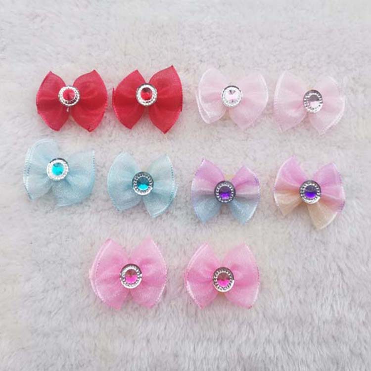 Pet Supplies Pet Jewelry Snow Yarn Ribbon Bow Rubber Band Head Flower Head Flower Jewelry Teddy Yorkshire Pet