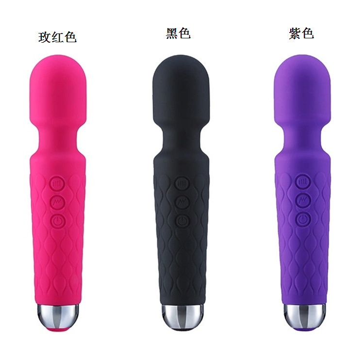 Factory Direct Sales 20-Frequency Rechargeable Knight Av Stick Female Erotic Silicone  Masturbation Massage Stick Adult Products
