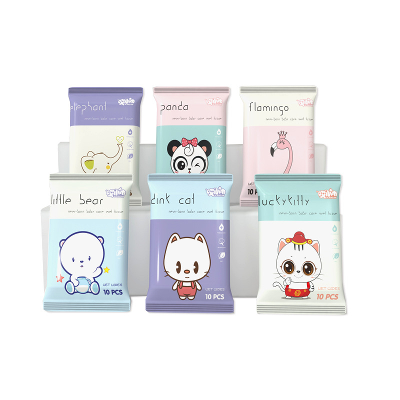 Ah small towel children's wipes adult wipes 10 pieces wet wipes wholesale cleaning wipes care wipes one-piece delivery