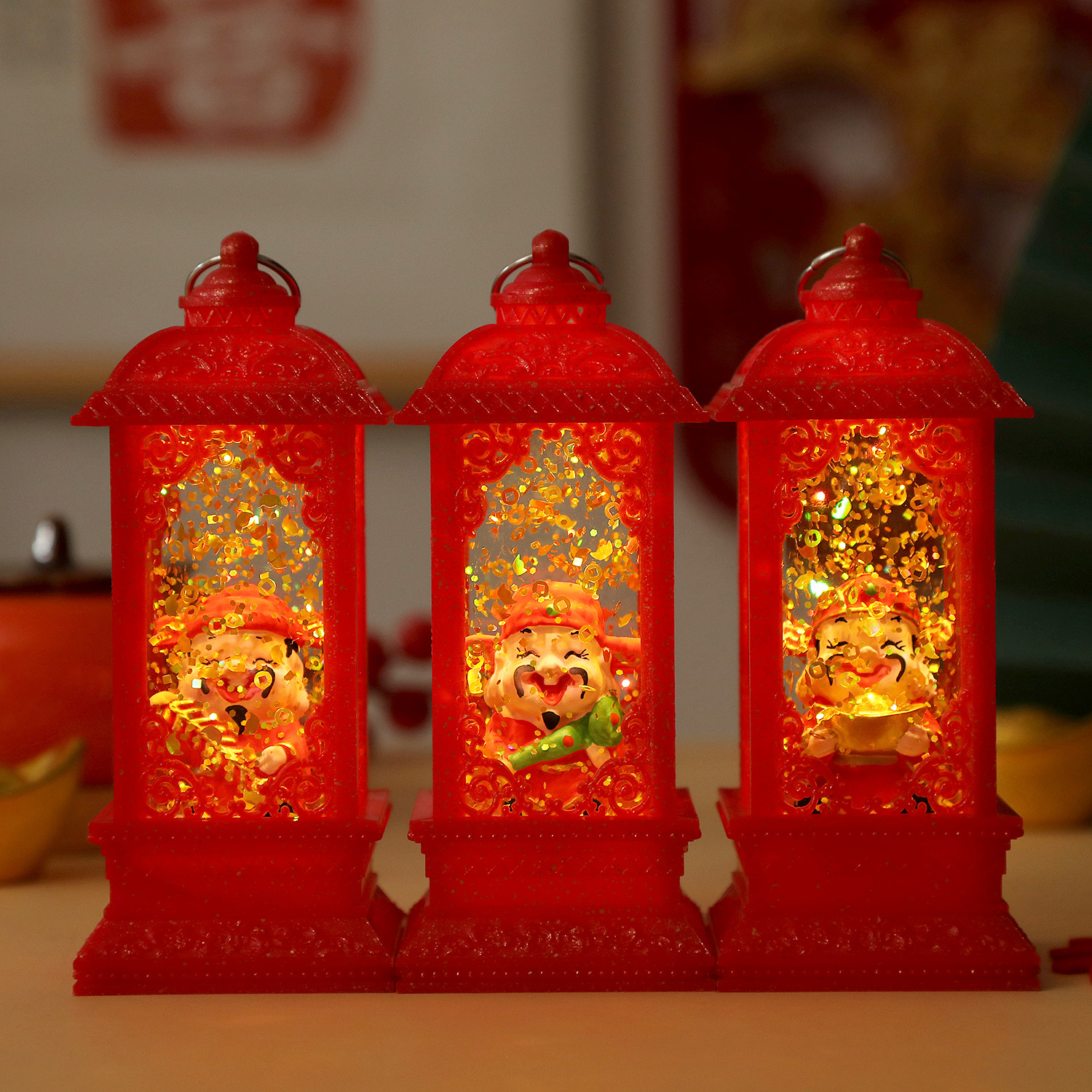New Year's Holiday Gifts New Lantern Style Lamp Desktop Ornaments Night Light New Year's Gifts