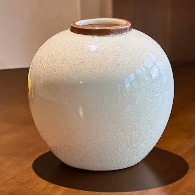 Керамическая ваза для цветов с трещинами, украшение для стола с сухими цветами, высококачественный цветочный сосуд для прихожей и гостиной