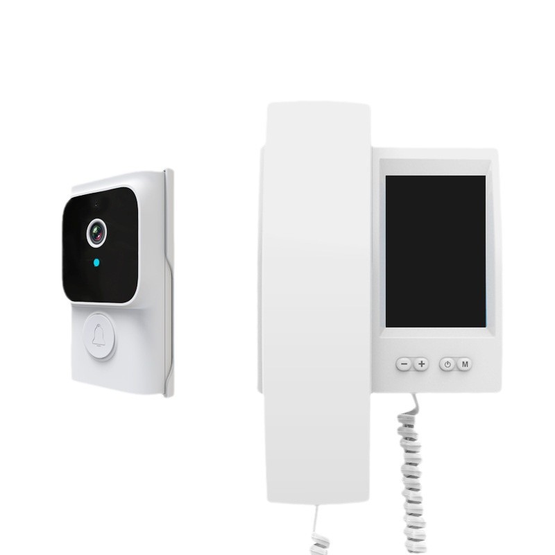 Private Model Low-Power Wireless Video Doorbell Intercom Monitoring Direct Connection Non-Wifi Smart Doorbell with Display Set