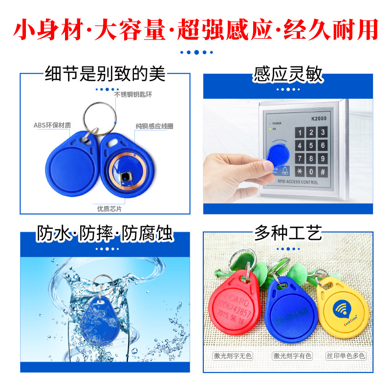 Manufacturer's Spot Cuid Replicable Ic Keychain Card Community Elevator Access Control Keychain Card Ic Card Wholesale