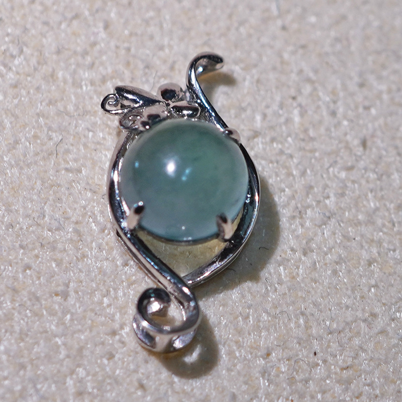 Подвеска из платины Pt950 с культивированным бриллиантом, улыбающаяся Будда из нефрита, инкрустированная полным бриллиантом