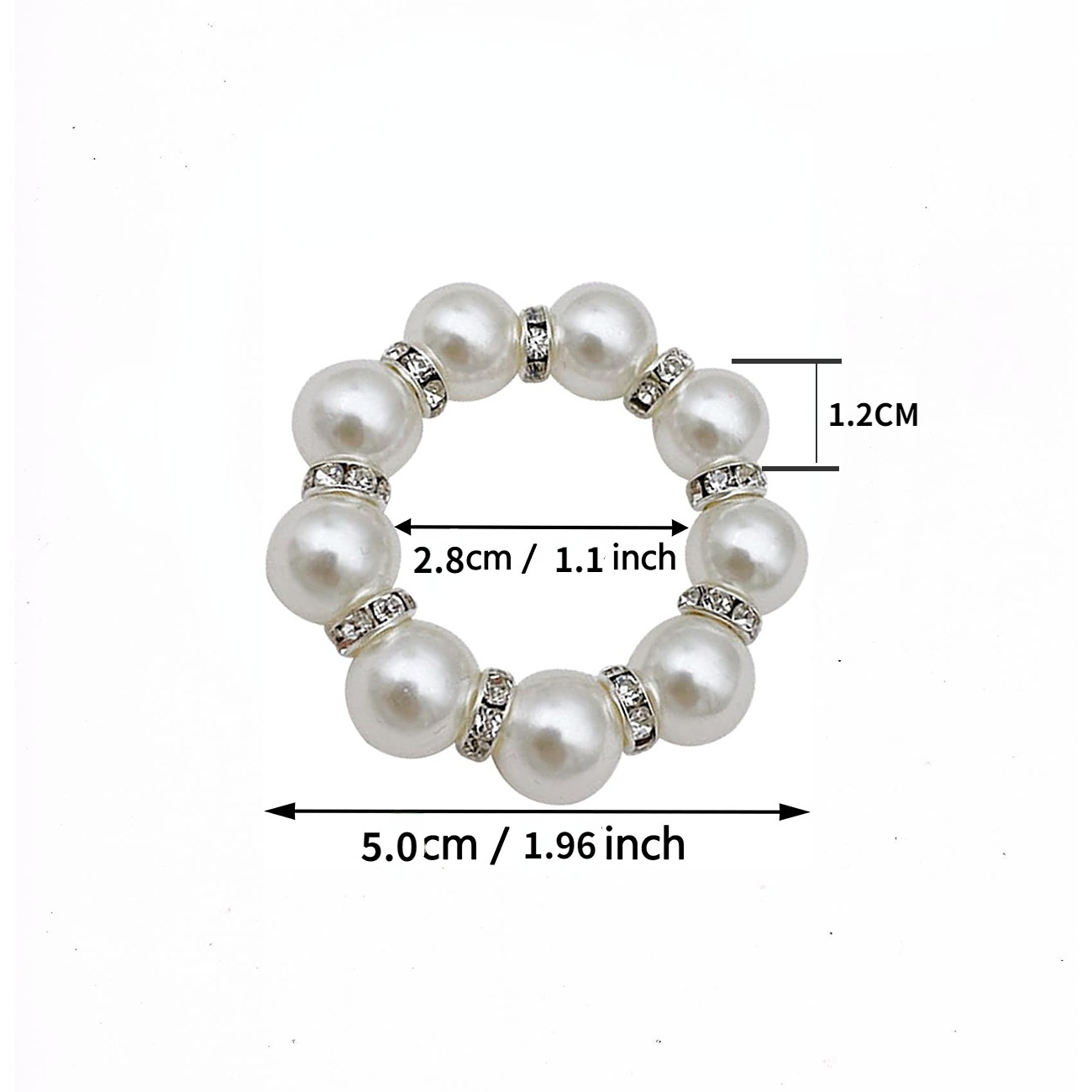 Diamond Pearl Ring Napkin Buckle Dining Table Wedding Napkin Ring Pink Pearl Hotel Buckle Decorative Napkin Ring