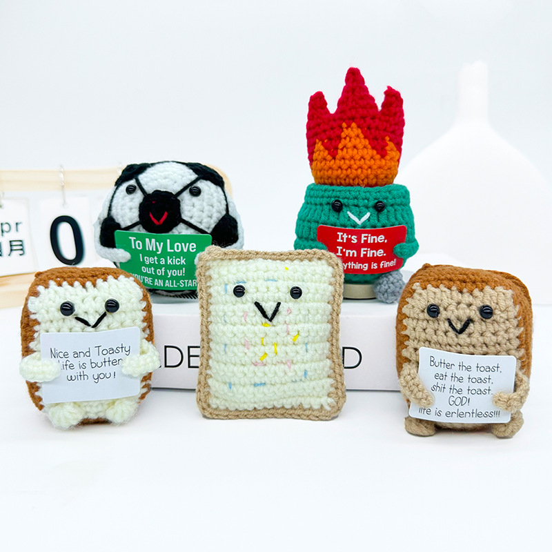 Cross-Border Finished Products Are Hot-Selling Handmade Crocheted Yarn Dolls for Emotional Support, Handmade Knitted Finished Products, Custom Knitted Dolls