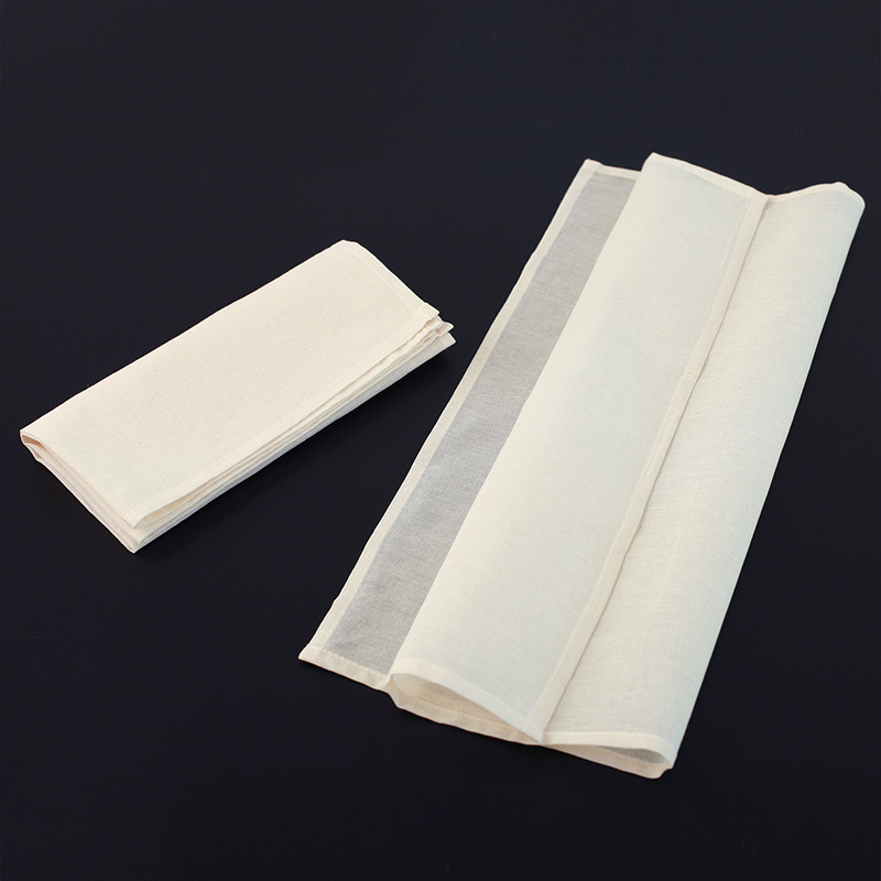 Factory wholesale smashed edge finished filter cloth cotton tofu cloth soybean milk juice white cloth squeezed vegetable juice cotton gauze cotton cloth