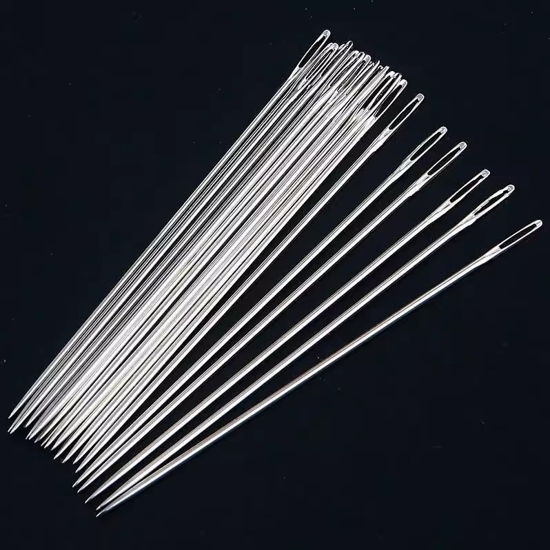 Household Sewing Needles, Large-Eye Needles, Multi-Size Mixed Needles to Meet Daily Needs, with Storage Tube for Convenient Storage of Large-Hole Needles