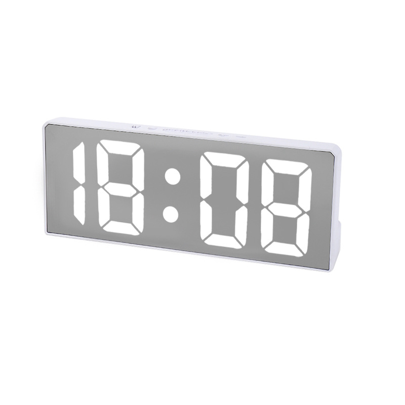 Customized Wholesale Led Mirror Digital Alarm Clock Simple Large Screen Alarm Clock Creative Multi-Functional Digital Alarm Clock Customized