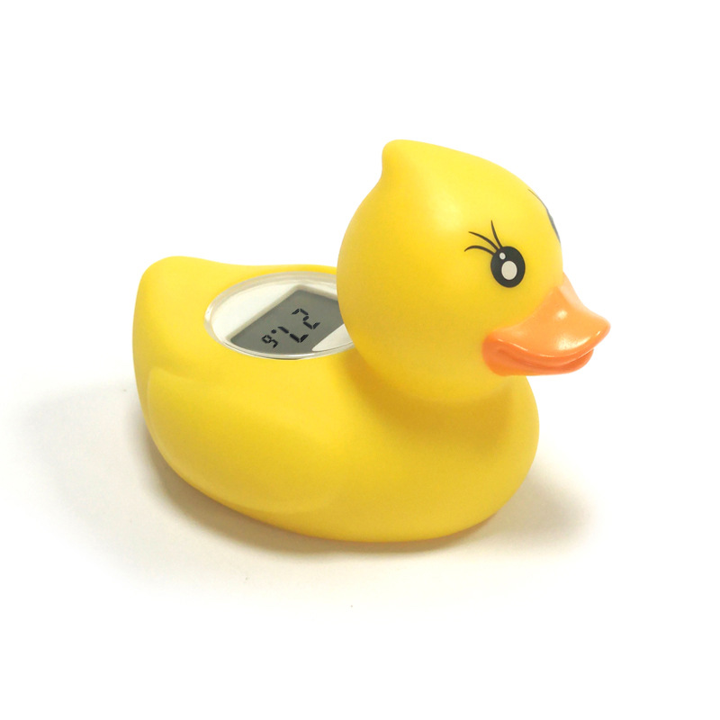 Cartoon baby water thermometer bath toy simple version small yellow duck digital display temperature measuring water thermometer for children Bath