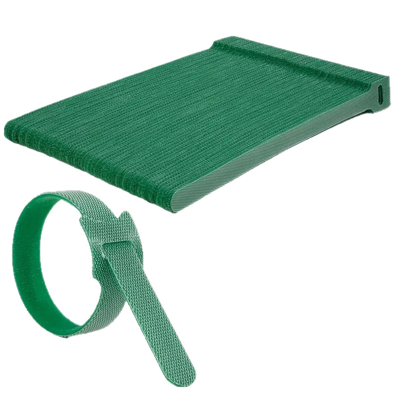 Cross-Border Popular T-Type Back-To-Back Velcro Cable Ties, Garden Green Cable Ties, Nylon Cable Ties
