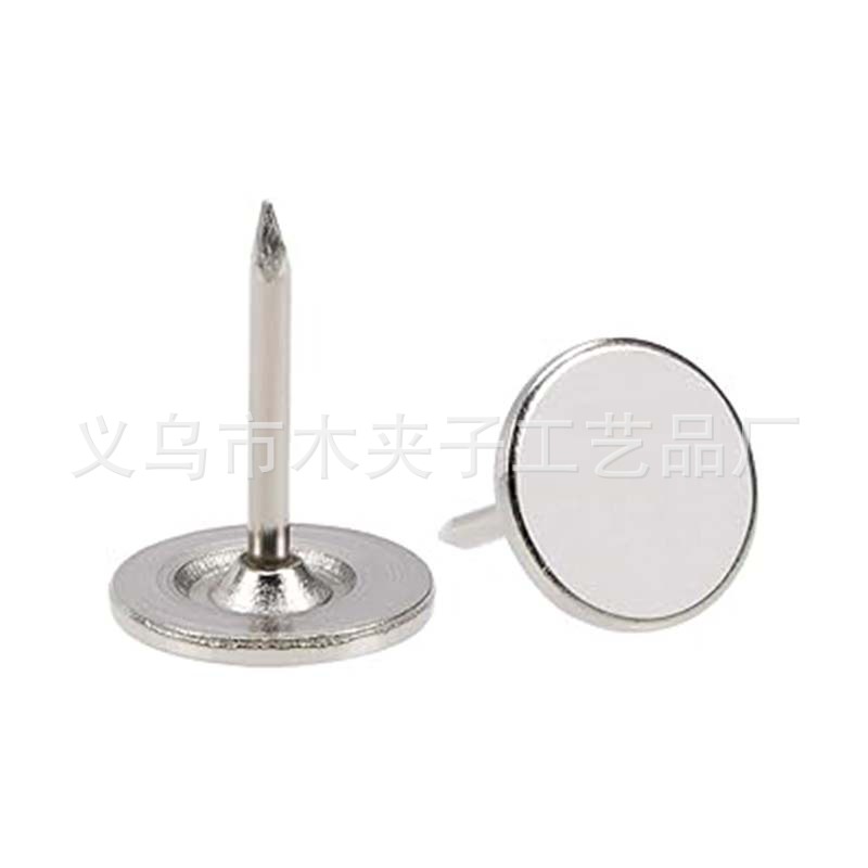 Manufacturer Wholesale Nickel-Plated Silver Flat-Head Thumbtacks for Glue Dispensing, Kindergarten DIY Cork Board Thumbtacks