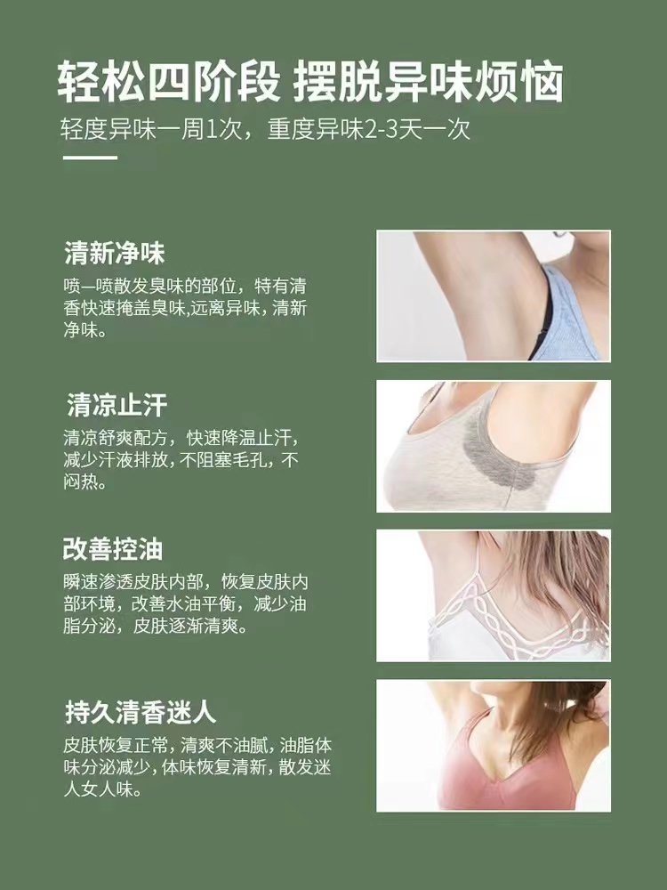 Yunnan Herbal Body Odor Removal Deodorant Water Antiperspirant Armpit Odor Deodorant Long-Lasting Armpit Deodorant Odor Net Spray for Men and Women
