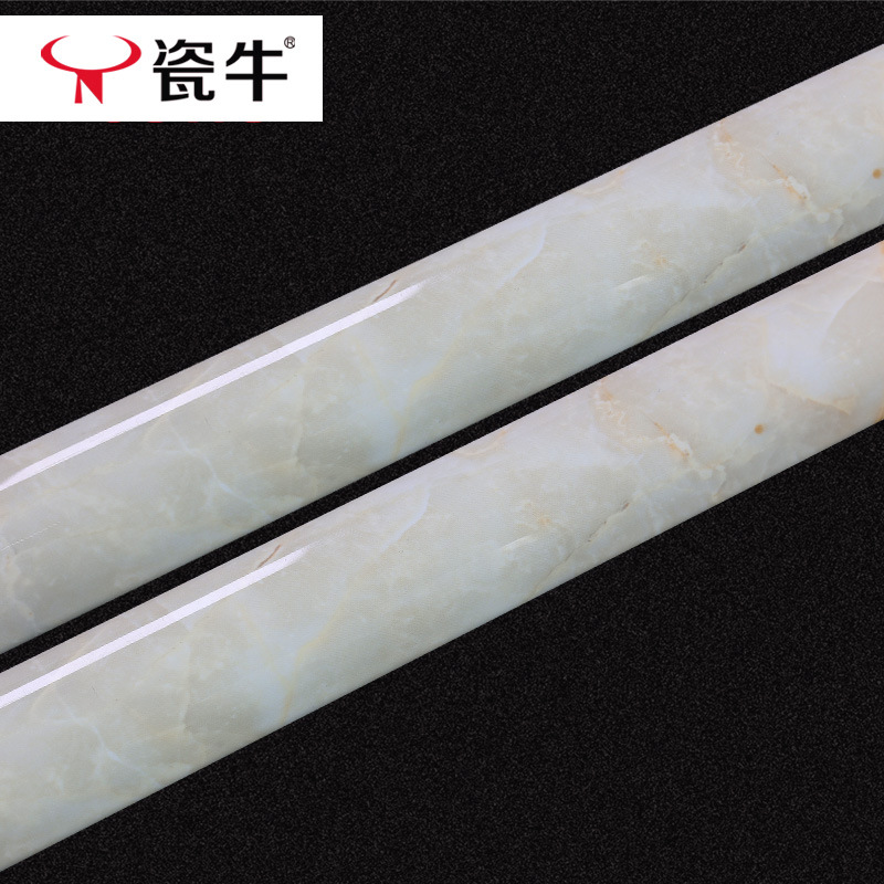 Tile Corner Strip Cream Style L-Shaped Stone Plastic Edge Strip Jazz White Extremely Narrow Wall Corner Anti-Collision Edge Pvc Corner Protection Strip
